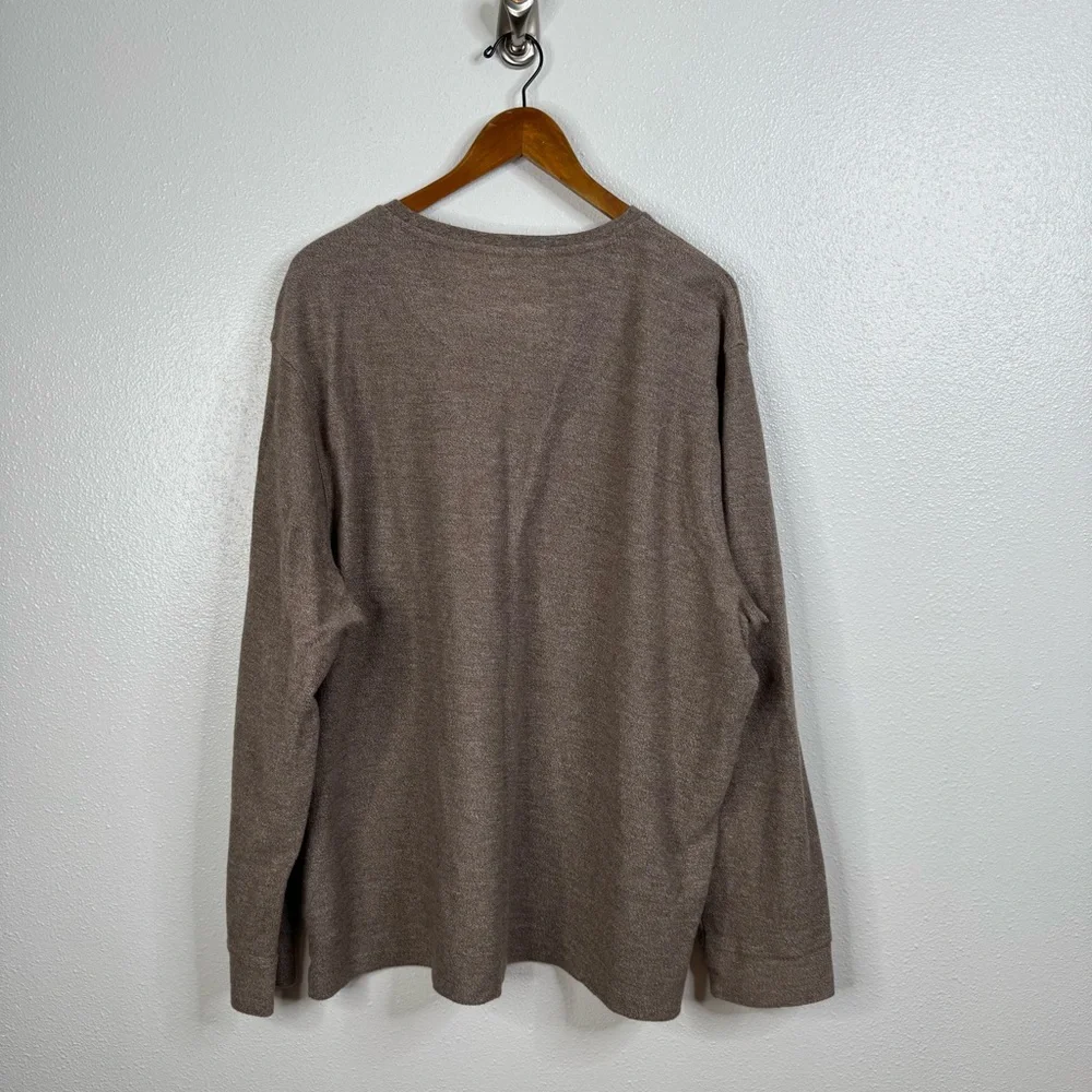 Untuckit Urey Brown 3 Button Henley Shirt‎ Size Xxxlarge